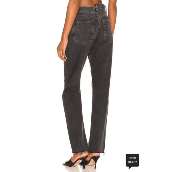 AGOLDE Criss Cross Straight in Shambles Frayed Raw Hem High Rise Jeans Size 31 - Picture 4 of 14